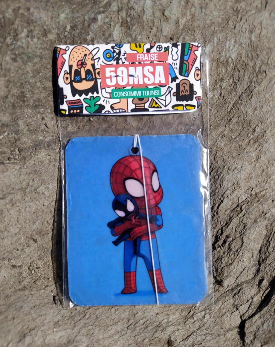 Spider-Man Car Air Freshener Strawberry Scent: Swing into Freshness with Your Friendly Neighborhood Hero!