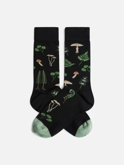 Black Mushrooms Sock