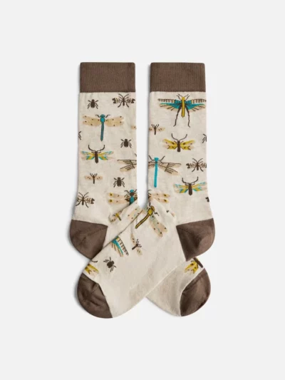 Beige Insects Sock
